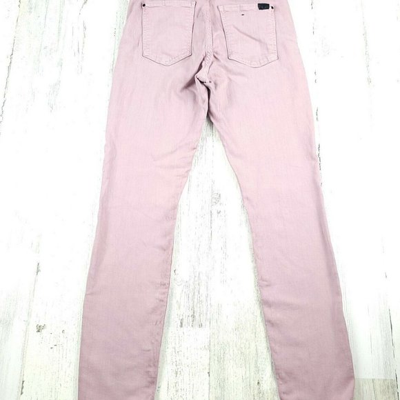 JEN7 by 7 FOR ALL MANKIND High Waist Pink Skinny Jeans Size 2 EUC - Picture 3 of 10